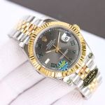 C Factory ROLEX Wimbledon Datejust II Series 904L Two Tone Green Roman Super Clone Watch